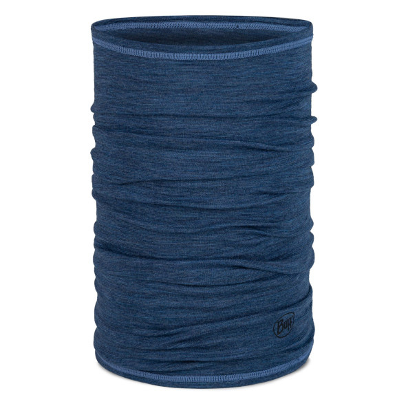 Chusta/maska Buff Merino Wool Melange Tempest z wełny Merino midweight 250 niebieska