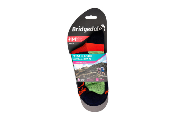 Skarpety Bridgedale Ultra Light T2 Coolmax Sport Low granatowo - czerwone męskie
