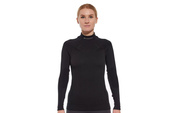 Koszulka termoaktywna Brubeck Extreme Wool LS1665W z wełny merino damska czarna
