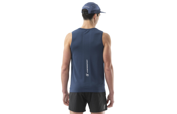 Koszulka Compressport Performance Singlet granatowa męska