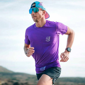 Koszulka Compressport Performance SS T-Shirt liliowa męska 