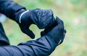 Rękawiczki Ronhill Wind-Block Convertible Glove z panelem przeciwwiatrowym czarne