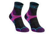 Skarpety Bridgedale Lightweight T2 Merino Sport 3/4 Crew damskie fioletowo-czarne