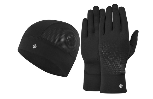 Zestaw czapka + rękawiczki Ronhill Beanie and Glove Set czarny