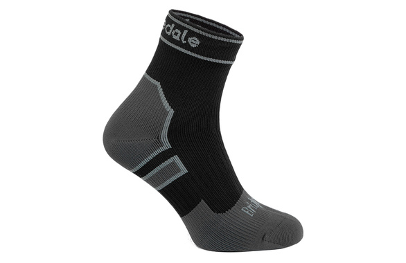 Skarpety wodoodporne Bridgedale StormSock Lightweight Ankle czarno-szare 