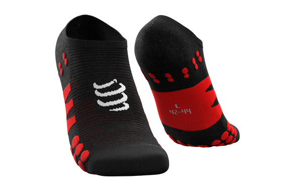 Skarpety Compressport No show Socks czarno-czerwone