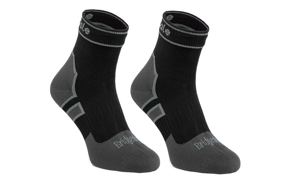 Skarpety wodoodporne Bridgedale StormSock Lightweight Ankle czarno-szare 