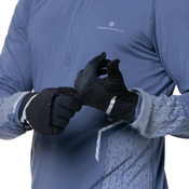 Rękawiczki Ronhill Wind-Block Convertible Glove z panelem przeciwwiatrowym czarne