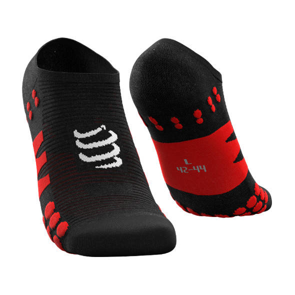 Skarpety Compressport No show Socks czarno-czerwone