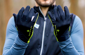 Rękawiczki Ronhill Wind-Block Glove czarno-żółte